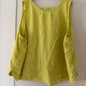Loft Women’s Sleeveless Linen Blend Tank Top - Lime